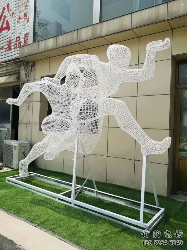 六安鏤空健兒雕塑制造，校園雕塑，金屬鐵藝人物雕塑展品