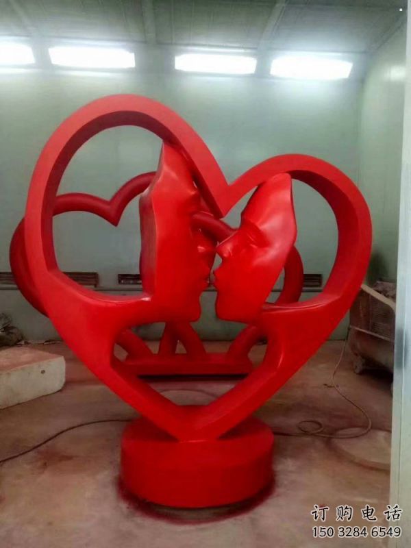 欽州制造心形人物雕塑供需，鋼管組合，雕塑工程制作供應(yīng)