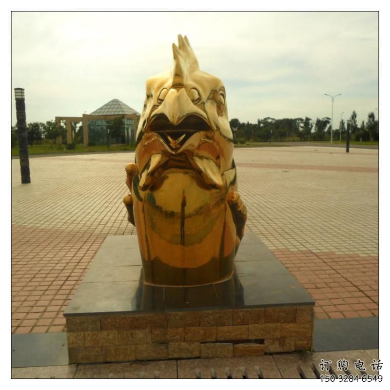 云巖不銹鋼生肖雕塑，鍍鈦工藝，公園廣場戶外擺放