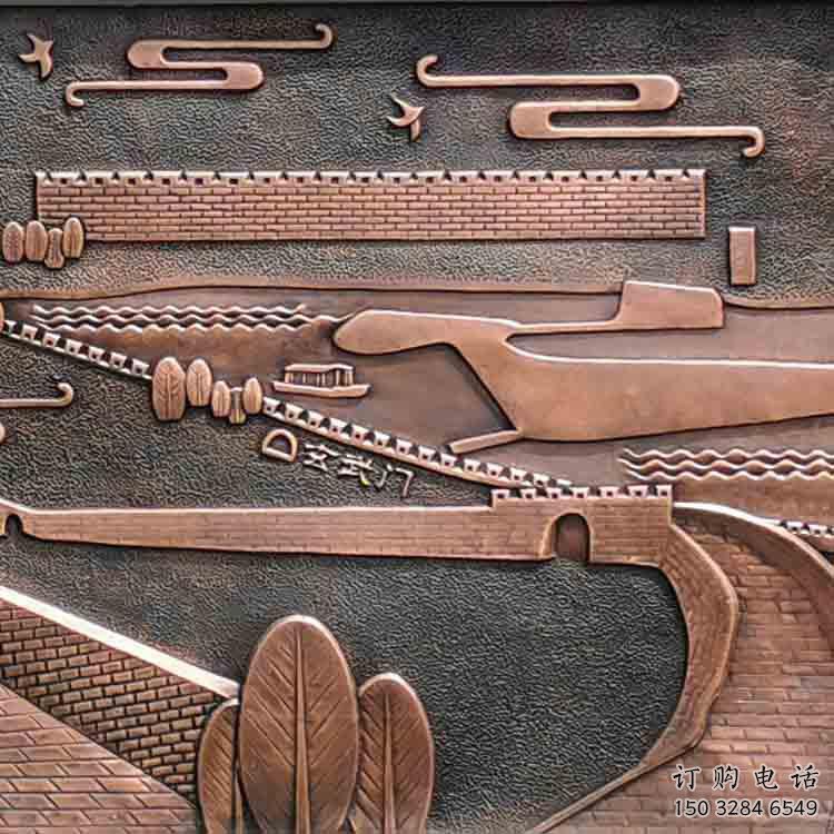 貴陽銅浮雕景墻雕塑，圓雕工藝
