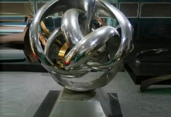 甘南地產(chǎn)雙環(huán)雕塑定做，城區(qū)小品，景觀不銹鋼雙環(huán)雕塑定價