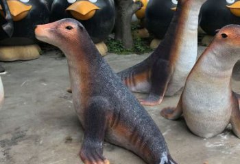 平涼園林海豹雕塑