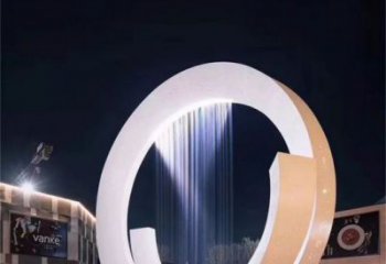 湛江圓環噴泉雕塑，水景藝術原理，水景圓環雕塑廠家