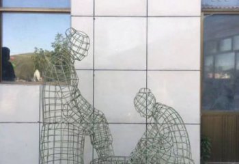 汕尾鏤空孝道雕塑通用，街景小品，鐵藝洗腳雕塑制造