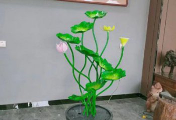 河池荷花雕塑異型優(yōu)選，城市裝飾，展示荷花雕塑定做