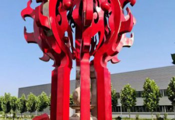 黔南火球雕塑，精神堡壘火球雕塑落地展示