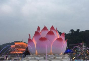 清鎮蓮花雕塑廠家，景區雕塑，水景蓮花噴泉雕塑精選