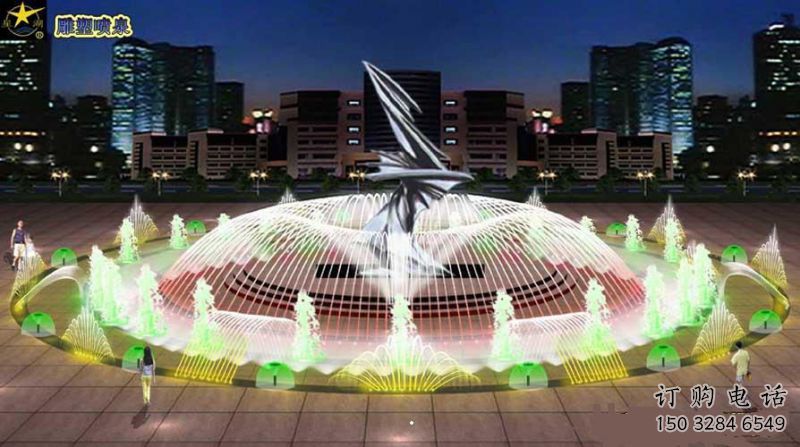 長(zhǎng)安水景搖擺噴泉雕塑，循環(huán)噴水模式噴泉雕塑加工