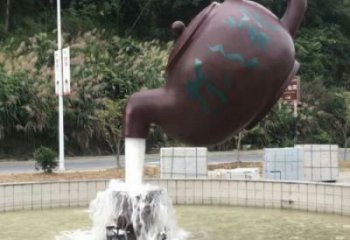 龍華小區天壺標志雕塑，多彩藝術，天壺雕塑生產廠家