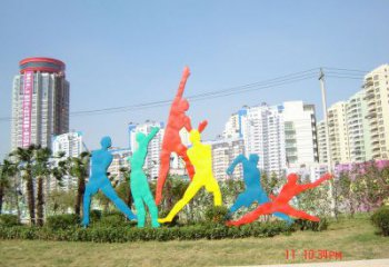 保定投籃雕塑，剪影工藝制作，不銹鋼體育人物雕塑