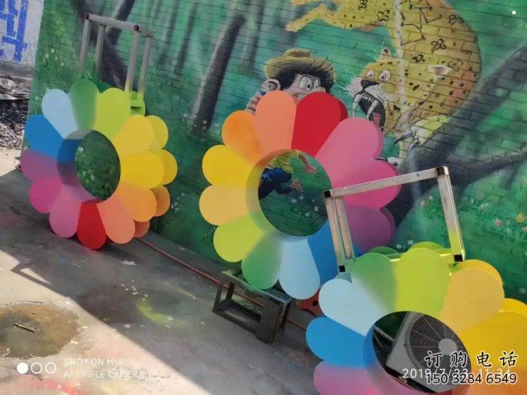 齊齊哈爾金銀花雕塑廠家，景區雕塑，城市不銹鋼金銀花雕塑