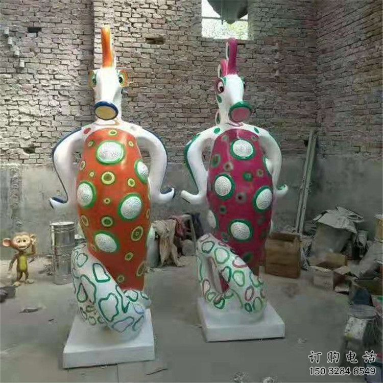 道里幼兒園河馬雕塑，動漫文化雕塑，卡通動物制作