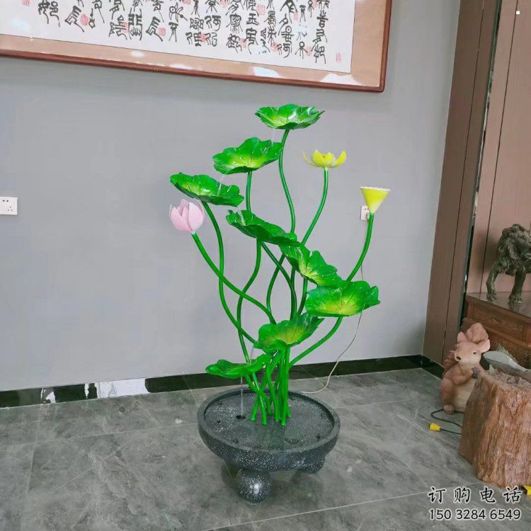 孝感荷花雕塑異型優(yōu)選，城市裝飾，展示荷花雕塑定做