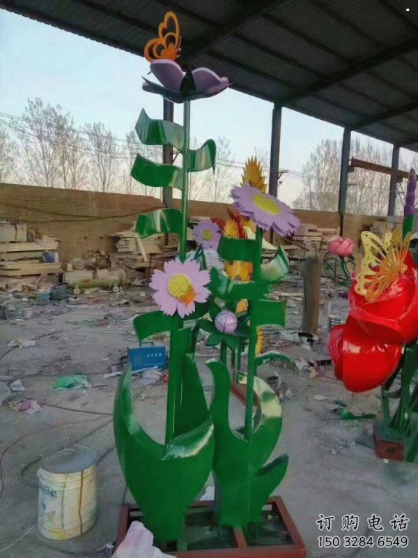 岳陽茉莉花雕塑訂做，城市雕塑，不銹鋼茉莉花雕塑廠