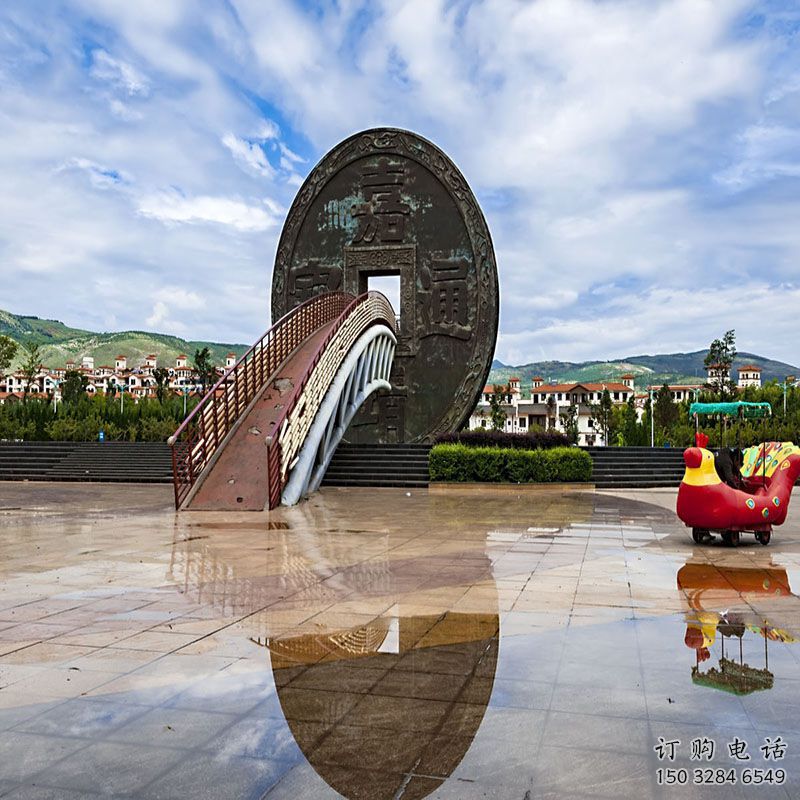 衡陽(yáng)步行街古幣雕塑