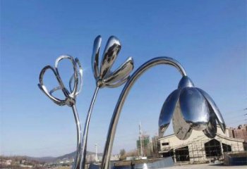 綏化百合花雕塑承接，城市裝飾，大型不銹鋼百合花雕塑公司