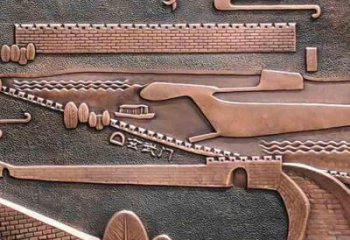 松北銅浮雕景墻雕塑，圓雕工藝