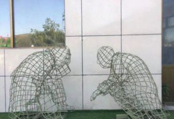 牡丹江鏤空對弈雕塑標準，廣場雕塑，鐵藝民俗人物雕塑供給