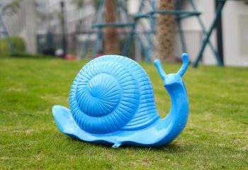 牡丹江彩繪蝸牛雕塑廠家，園林動物小品，玻璃鋼蝸牛雕塑生產