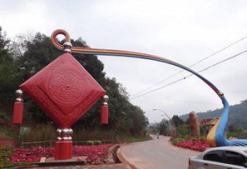 隨州街道中國結(jié)雕塑