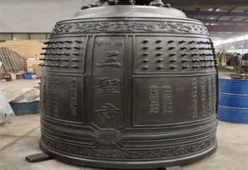 荊門三圣寺銅鐘雕塑-鑄銅鐘雕塑-平直形結構