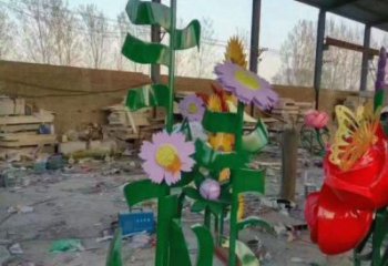 岳陽(yáng)茉莉花雕塑訂做，城市雕塑，不銹鋼茉莉花雕塑廠