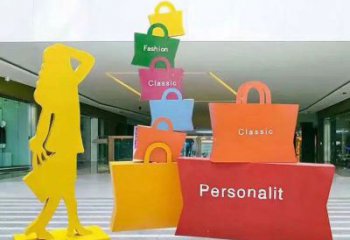 益陽購物人雕塑選定，景觀雕塑，不銹鋼購物人雕塑生產商