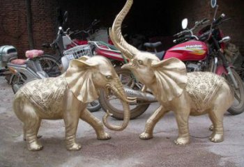 益陽大象雕塑制造商，小區(qū)擺件，銅大象雕塑提供