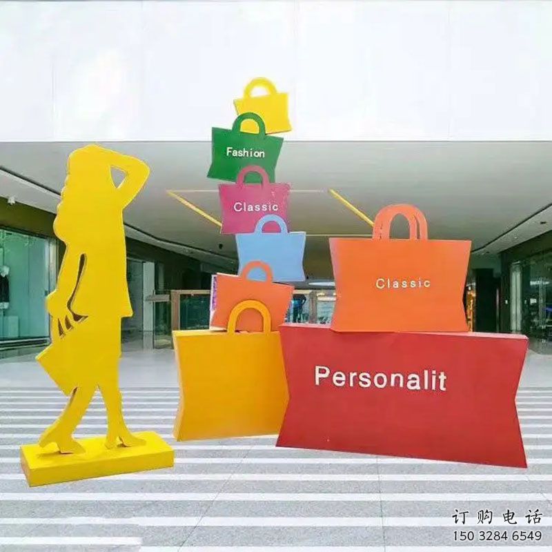 連云港購物人雕塑選定，景觀雕塑，不銹鋼購物人雕塑生產商