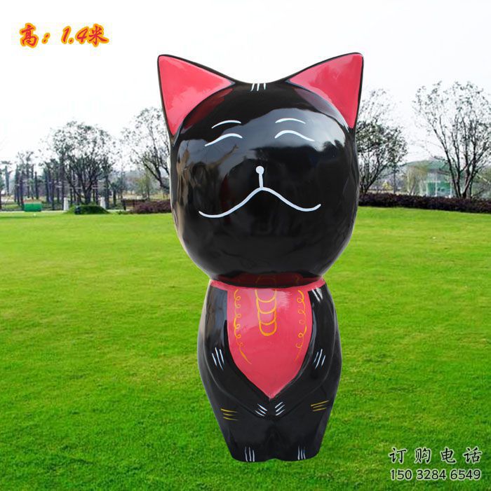 撫順廣場小貓雕塑，動物擺件，仿古工藝