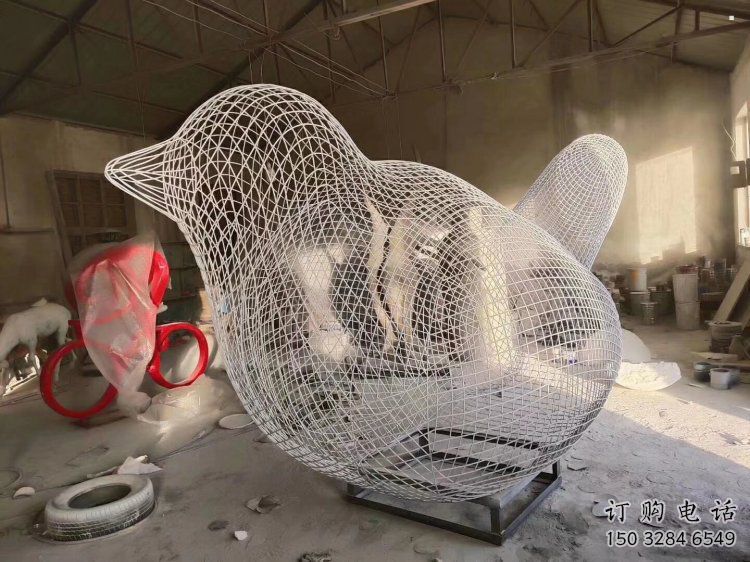 和平鏤空小鳥雕塑精選，陸地擺件，鐵藝鳥兒雕塑精品