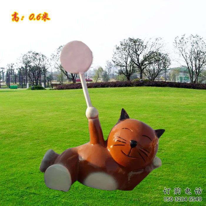 同心小區小貓雕塑，抽象系列，彩繪工藝