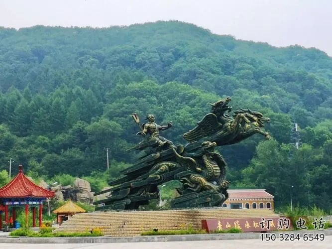 大武口夸父逐日雕塑，鑄銅神話人物雕塑