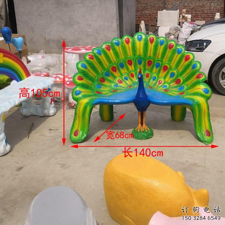 街道座椅雕塑，鍛造景觀雕塑，古銅效果