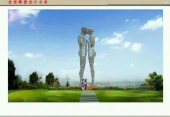 吉林鏤空人物雕塑承接，陸地擺件，鐵藝字母人物雕塑制造商