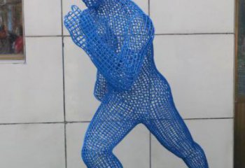 遼源鏤空跑步雕塑，標識雕塑，烤漆鐵藝人物雕塑優選