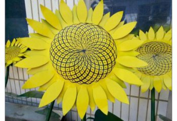 常州抽象花籃雕塑展品，小區雕塑，葵花花籃雕塑工程制作精選