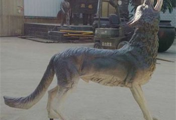 贛州銅狼雕塑廠家，銅雕動物狼，仿真工藝制作