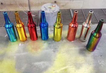 皇姑公園啤酒瓶雕塑定價，村標概念，玻璃鋼啤酒瓶雕塑選用