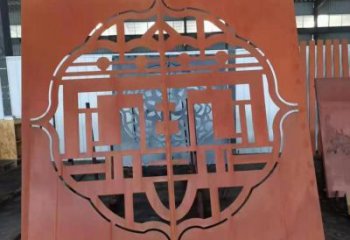 葫蘆島鏤空景墻雕塑，耐候鋼鏤空工藝設計