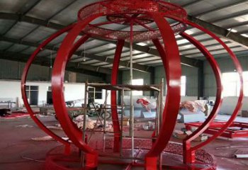 呼倫貝爾景觀燈籠雕塑優選，陸地擺件，園林不銹鋼燈籠雕塑供應