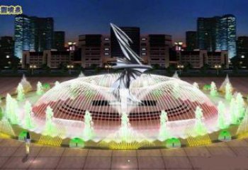 烏海水景搖擺噴泉雕塑，循環(huán)噴水模式噴泉雕塑加工