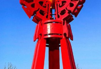 同心精神堡壘火球雕塑，城市建筑雕塑，創(chuàng)意藝術設計