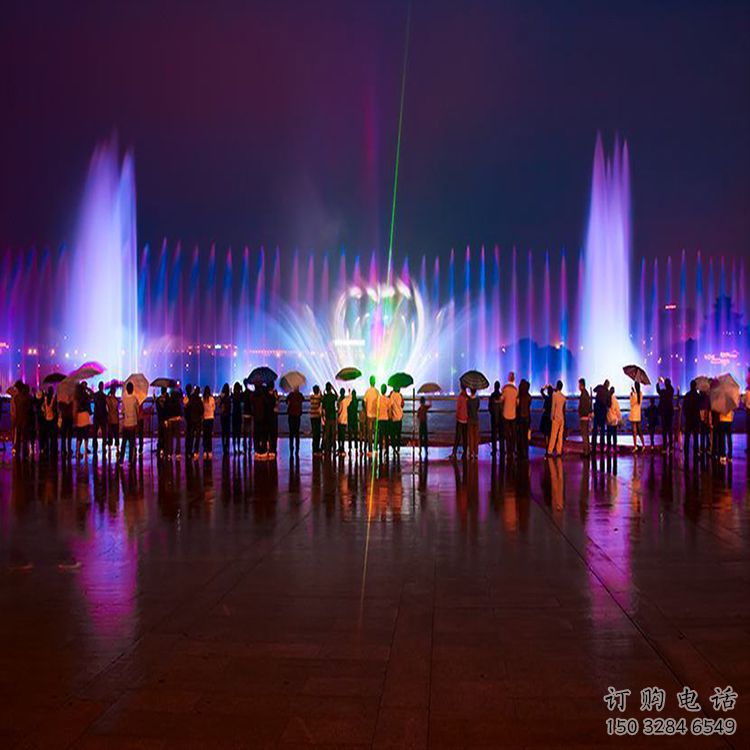 聊城水景程控噴泉雕塑，高噴循環噴水方式設計