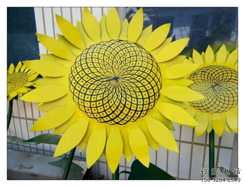 煙臺抽象花籃雕塑展品，小區(qū)雕塑，葵花花籃雕塑工程制作精選