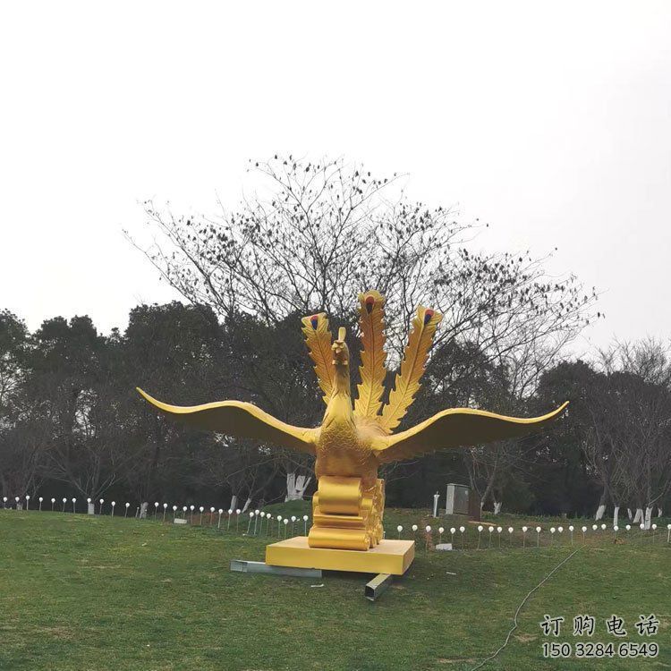 日照鳳凰雕塑選用，美陳雕塑，鑄銅鳳凰雕塑工藝廠家