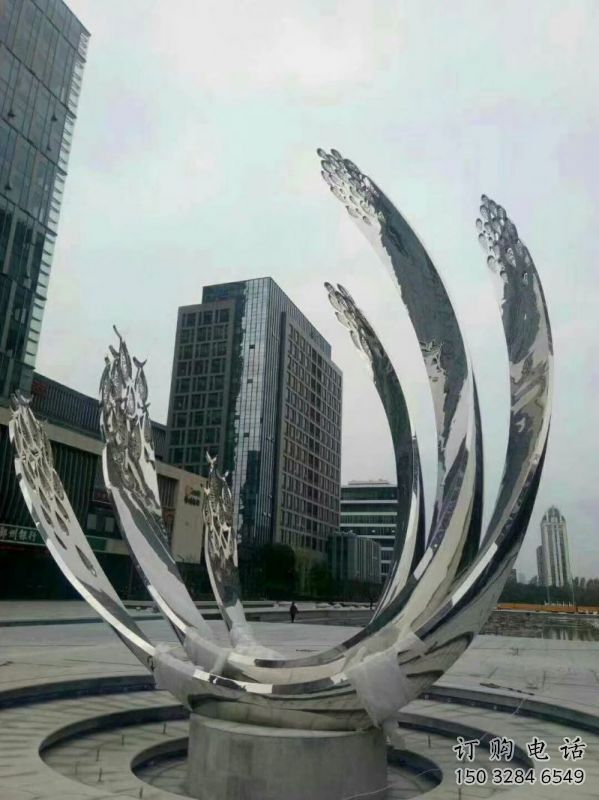 大同地面噴泉雕塑小品，圓環結構概念，旱地水景噴泉體系