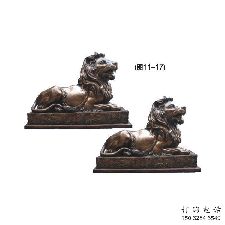 萬柏林公園獅子雕塑供求，景觀雕塑，鑄銅趴獅雕塑優選