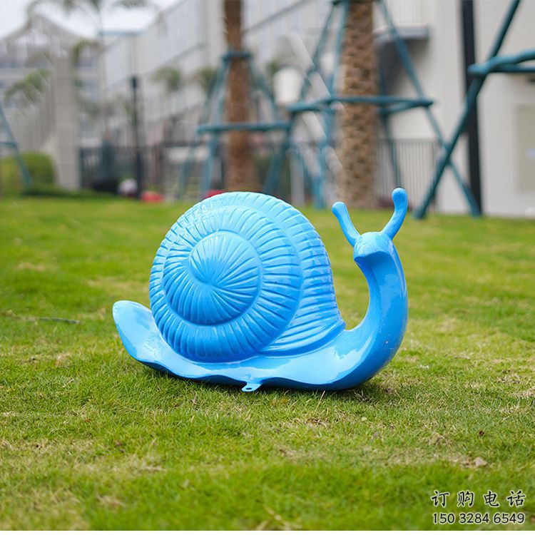 綿陽彩繪蝸牛雕塑廠家，園林動物小品，玻璃鋼蝸牛雕塑生產