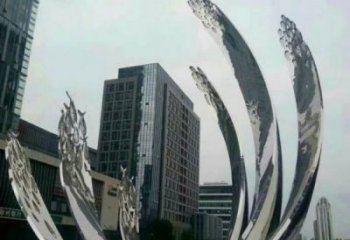 泰安地面噴泉雕塑小品，圓環結構概念，旱地水景噴泉體系